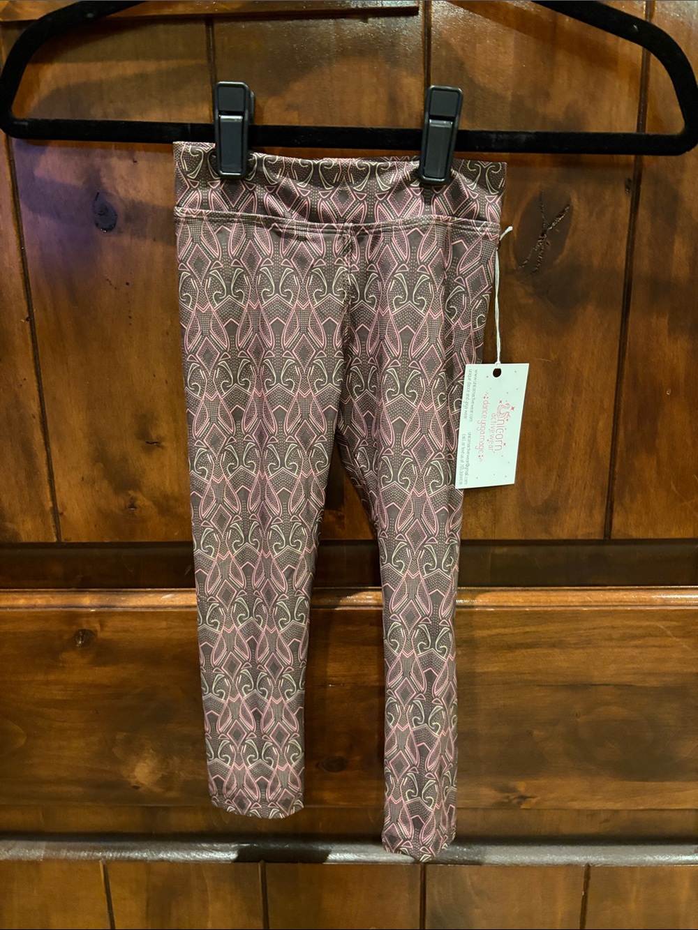 🩷 Solo Sol Movement Toddler Girls Pink Patterned Leggings